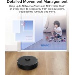 Roborock S4 Max Robot Vacuum with Lidar Navigation, 2000Pa Strong Suction, Multi-Level Mapping, Wi-Fi Connected with No-go Zones, Ideal for Carpets and Pets Robotic Vacuum