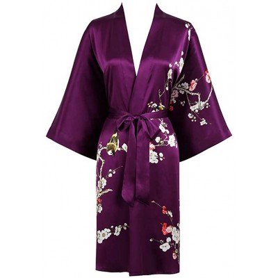 Grace Silk 100% Silk Short Robe Kimono