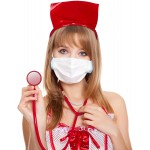 Nurse Costume Set Women Lingerie Nightwear Outfit with Stethoscope for Cosplay Christmas Honeymoon Valentine&#39;s Day