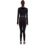 Toplook Women Seamless Workout Outfits Athletic Set Leggings + Long Sleeve Top