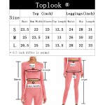 Toplook Women Seamless Workout Outfits Athletic Set Leggings + Long Sleeve Top