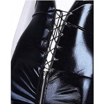 GWQDJ Women Sexy Catsuit Sleeveless Zip Nightclub Jumpsuit Sexual Lingerie Latex Sexy Leather Jumpsuit,XXXL