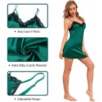 ECHOINE Sexy Sleepwear for Womens - Silk Feeing Lace Lingerie Chemise Nightgown Full Slip Babydoll Dress S-2X