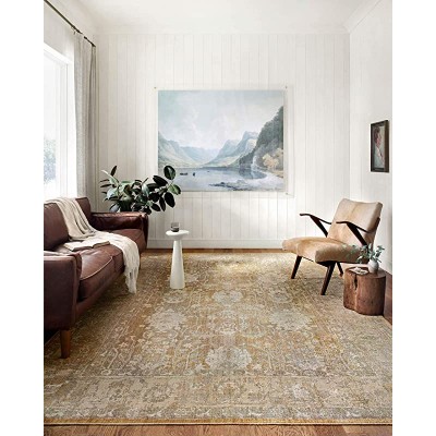 Chris Loves Julia x Loloi Rosemarie ROE-01 Gold / Sand Oriental Area Rug 9&#39;-0&#34; x 12&#39;-0&#34;