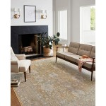 Chris Loves Julia x Loloi Rosemarie ROE-01 Gold / Sand Oriental Area Rug 9&#39;-0&#34; x 12&#39;-0&#34;