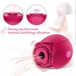 Rose Toys, Sucking Vibrator for Women with 7 Intense Suction, Adorime Rechargeable Clit Sucker Nipple Stimulator Sex Toys for Women for Sex, Red