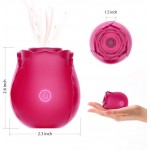 Rose Toys, Sucking Vibrator for Women with 7 Intense Suction, Adorime Rechargeable Clit Sucker Nipple Stimulator Sex Toys for Women for Sex, Red