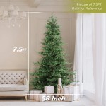 OasisCraft 7.5ft Aspen Fir Artificial Christmas Tree Unlit (Unlit, 7.5FT)