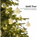 OasisCraft 7.5ft Aspen Fir Artificial Christmas Tree Unlit (Unlit, 7.5FT)