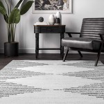 nuLOOM Romina Machine Washable Diamond Stripes Area Rug, 4&#39; x 6&#39;, Ivory