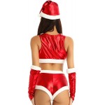 Freebily Women&#39;s Christmas Sexy Lingerie Set Costume Mrs. Claus Xmas Santa Cosplay Fancy Outfit