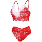 Danmeifu Lingerie for Women Christmas Babydoll Sexy Santa Sleepwear