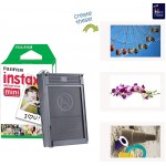 Fujifilm Instax Mini 11 Instant Camera + MiniMate Accessory Bundle &amp; Compatible Custom Case + Fuji Instax Film Value Pack (50 Sheets) Flamingo Designer Photo Album (Charcoal Gray, Standard Packaging)