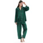 ZIMASILK 22 Momme Pure Mulberry Silk Long Pajama Set for Women - V Neck Trimmed