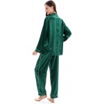 ZIMASILK 22 Momme Pure Mulberry Silk Long Pajama Set for Women - V Neck Trimmed