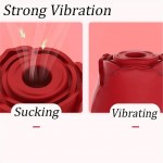 Rose Toy for Women Clitorial Sucking Silicone Pleasure G Spot Vibrator Quiet Powerful with Female Sex Toys fo Coupler