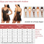 Avidlove Women Lingerie Babydoll Lace Nightgown Mesh Chemise Boudoir Nighty