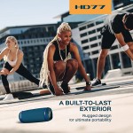 TREBLAB HD77 Blue - Premium Bluetooth Portable Speaker - 360° HD Surround Sound - Wireless Dual Pairing - 25W of Stereo Sound - DualBass Technology - IPX6 Waterproof Design with up to 20H of Run Time