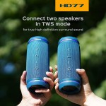 TREBLAB HD77 Blue - Premium Bluetooth Portable Speaker - 360° HD Surround Sound - Wireless Dual Pairing - 25W of Stereo Sound - DualBass Technology - IPX6 Waterproof Design with up to 20H of Run Time