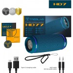 TREBLAB HD77 Blue - Premium Bluetooth Portable Speaker - 360° HD Surround Sound - Wireless Dual Pairing - 25W of Stereo Sound - DualBass Technology - IPX6 Waterproof Design with up to 20H of Run Time