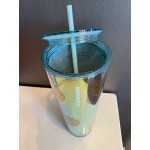 2020 Starbucks Holiday Acrylic Cold Cup Tumbler 20oz Glitter Gold Mermaid