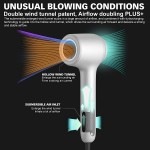 Chignon Smart Leafless Ionic Hair Dryer, 1600W Professional Blow Dryer with Negative-Ion Low Noise and Constant Temperature Technology,Powerful Fast Drying with 2 Concentrator Nozzle Attachments