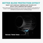 Chignon Smart Leafless Ionic Hair Dryer, 1600W Professional Blow Dryer with Negative-Ion Low Noise and Constant Temperature Technology,Powerful Fast Drying with 2 Concentrator Nozzle Attachments