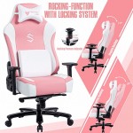 FANTASYLAB Massage Reclining Gaming Chair Pink Big Tall Gaming Chair with Massage Game Chair Computer Gaming Chairs for Adults Gamer Chair with Adjustable Armrest Racing Recliner