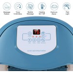 Foot Spa Bath Massager with Heat,6 Motorized Massage Rollers,Bubbles,Vibration and Red Light,Digital Temperature Control,Timer,Pedicure Stone,Relax Tired Feet for Home Office Use(Blue)