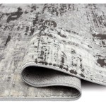 Home Dynamix The Spruce Summer Rain Modern Abstract Area Rug, Gray/Ivory, 5&#39;2&#34;x6&#39;11&#34; Rectangle