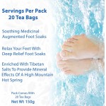 Herbal Foot Soak (20 Tea Bags) - Herbal Bath Soak for Feet w/ Traditional Chinese Medicinal Herbs - Herbal Detox Foot Soak to Improve Circulation &amp; Removes Knee, Hip Pain, &amp; Foot Pain