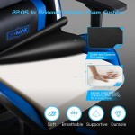 SMAX Gaming Chair with Wide Seat Ergonomic Computer Gamer Chair with 4D Armrest Creamy PU Leather Headrest and Lumbar Support Racing Style High Back Video Game Chairs for Adults Black and Blue