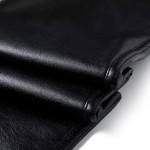 RTYUIO Stretchable Faux Leather Pants, Wool Lining Winter Ladies Shiny PU Leather Pants (Color : Black, Size : Extra largeXX)