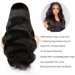 Lace Front Wigs Human Hair Pre Plucked Body Wave Wigs for Black Women 32 inch Human Hair Wigs 4x4 Lace Closure Wigs Brazilian Virgin Hair Glueless 150% Density Long Wavy Wigs