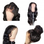 Lace Front Wigs Human Hair Pre Plucked Body Wave Wigs for Black Women 32 inch Human Hair Wigs 4x4 Lace Closure Wigs Brazilian Virgin Hair Glueless 150% Density Long Wavy Wigs