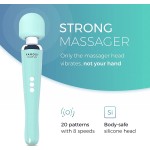 Cordless Wand Massager - Strongest Therapeutic Vibrating Power - Best Rated for Travel Gift - Magic Stress Away - Perfect for Muscle Aches and Personal Sports Recovery - USB - Curve (White)