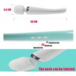 Cordless Wand Massager - Strongest Therapeutic Vibrating Power - Best Rated for Travel Gift - Magic Stress Away - Perfect for Muscle Aches and Personal Sports Recovery - USB - Curve (White)