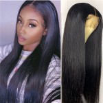 Deove Straight Lace Front Wig 13×4 Straight Human Hair Wig Pre-Plucked 150% Density Brazilian Lace Frontal Human Hair Wigs for Black Women (13x4 Straight Lace Front Wigs, 32 Inch)