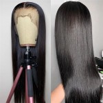 Deove Straight Lace Front Wig 13×4 Straight Human Hair Wig Pre-Plucked 150% Density Brazilian Lace Frontal Human Hair Wigs for Black Women (13x4 Straight Lace Front Wigs, 32 Inch)