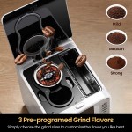 HAUSWIRT K6 Automatic Grind and Brew Coffee Maker, 6 Cup Drip Coffee & Tea Machine with Stainless Steel Grinder, 30 Mins Auto Keep Warm Plate, Detachable Reservoir