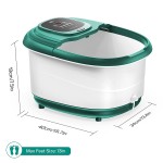 Foot Spa Bath Massager with Heat,Misiki Pedicure Foot Spa with 3 Automatic Modes &amp; 6 Motorized Shiatsu Rollers for Relieve Foot Pressure,Foot Soak Tub with Bubble Jets,Rotating Pedicure Stone