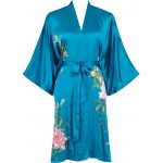 Kwedhonjh women&#39;s 100% silk kimono, short bathrobe pajamas, kimono pajamas