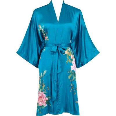 Kwedhonjh women&#39;s 100% silk kimono, short bathrobe pajamas, kimono pajamas