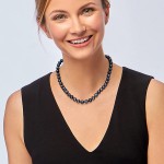 Ross-Simons 8.5-9.5mm Black Cultured Pearl Necklace With Sterling Silver