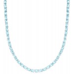 Ross-Simons 45.00 ct. t.w. Sky Blue Topaz Tennis Necklace in Sterling Silver. 18 inches