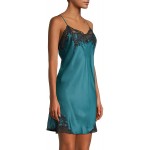 Natori Plume Satin Chemise Medium Deep Sea Green