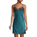 Natori Plume Satin Chemise Medium Deep Sea Green