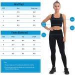 MATHACINO Women 2 Piece Workout Outfits Sports Bra Seamless Leggings Yoga Gym Activewear Set Tracksuits Cross Back Tank Top