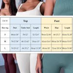 Workout Outfits For Women 2 Piece Seamless High Waist Leggings Sports Bra Set Yoga Active Wear Outfit