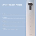 M-teeth X7 Series Sonic Electric Toothbrush for Adults, Last for 120 Days, 5 Modes Smart Travel Lock, 3 Brush Heads with Soft Bristles, Rechargeable and Water Resistant, Blue